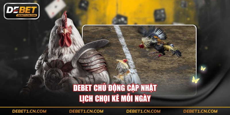 DEBET chủ động cập nhật lịch chọi kê mỗi ngày