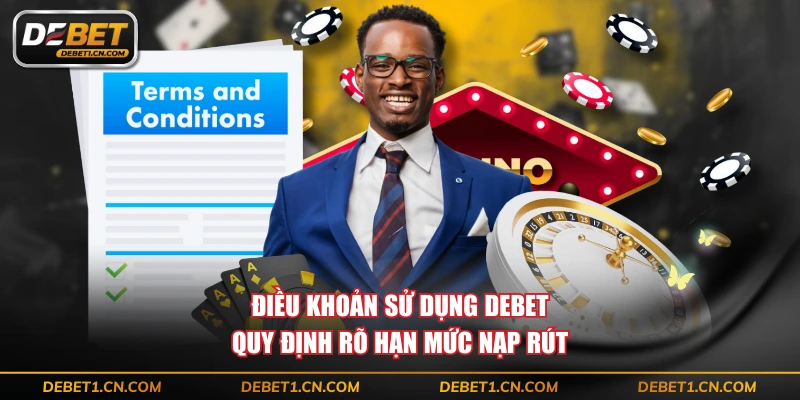 Điều khoản sử dụng DEBET quy định rõ hạn mức nạp rút