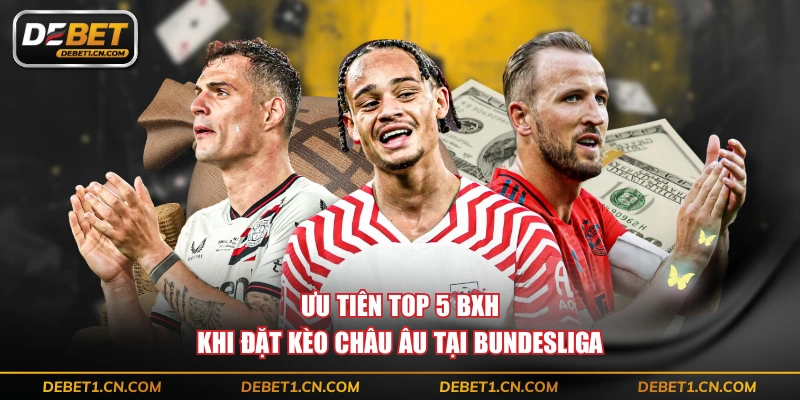 Ưu tiên top 5 BXH khi đặt kèo Châu Âu tại Bundesliga